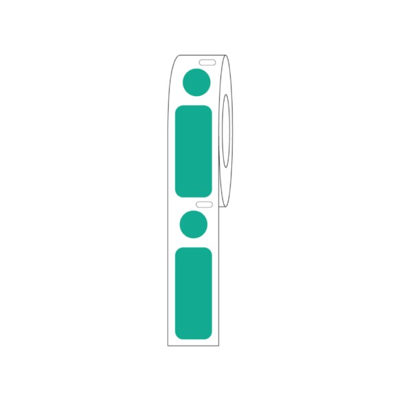 Direct Thermal Cryo 33x13mm & 9.5mm Dot for 2.0ml Tubes/Vials Green